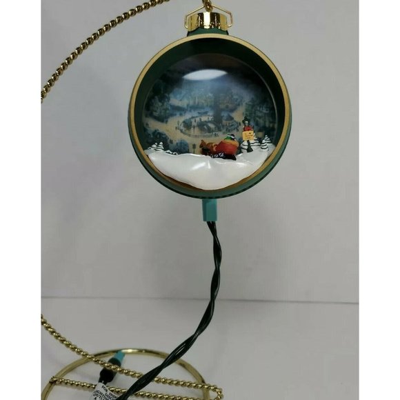 1997 ST Nicholas Circle Hallmark Ornament Thomas Kinkade painter design light 3D - Picture 2 of 7